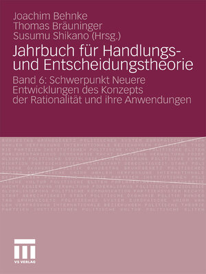 cover image of Jahrbuch für Handlungs- und Entscheidungstheorie